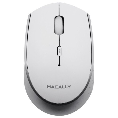 Macally Rechargeable Bluetooth Optical Mouse for Mac and PC - White