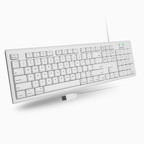 Macally Spill Proof USB Keyboard for Mac - White
