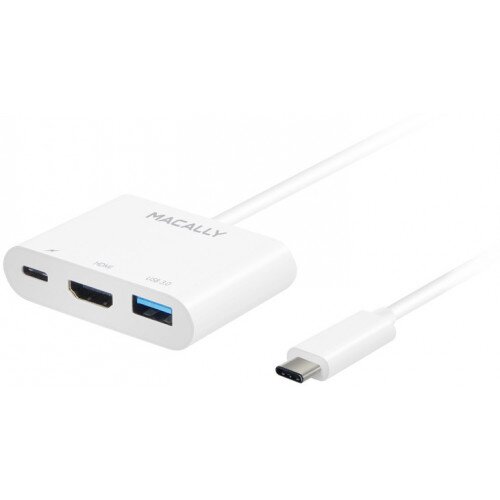 Macally USB-C to HDMI 4k Multiport Adapter with Passthrough Charging and USB-A 3.0 Port