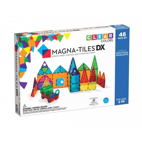 Magna Tiles Clear Colors 48-Piece Deluxe Set