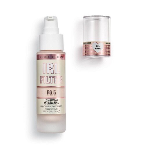 Makeup Revolution IRL Filter Longwear Foundation 23ml (Various Shades) - F0.5