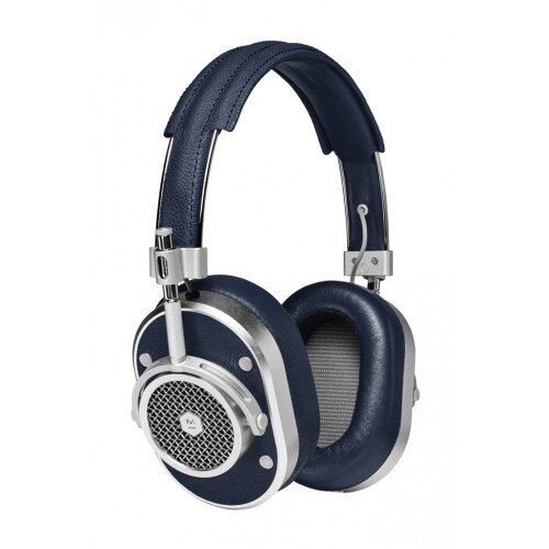 Master & Dynamic MH40 Over-Ear Headphones - Silver Metal / Navy Leather
