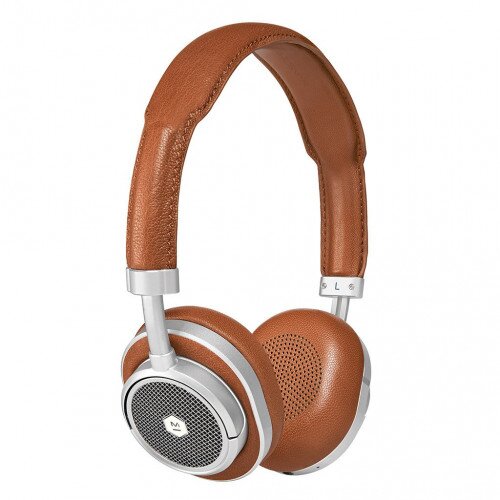 Master & Dynamic MW50 Wireless On-Ear Headphones - Silver Metal / Brown Leather