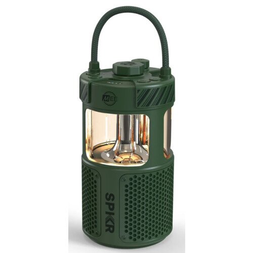 MEE audio lightSPKR Bluetooth Wireless Speaker with Camping Lantern - Forest Green