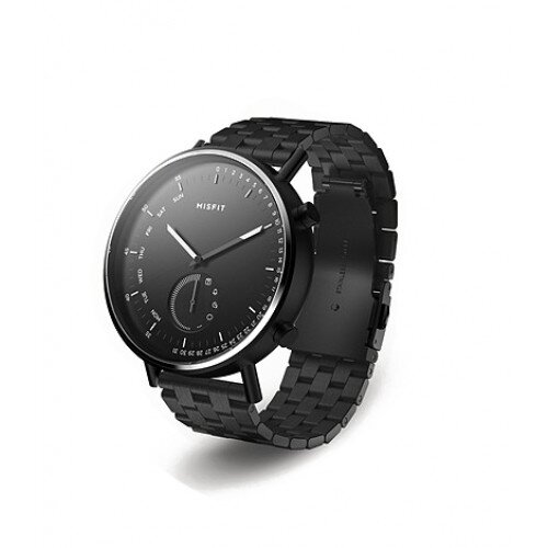 Misfit Command Hybrid Smartwatch - Jet - Jet Stainless Steel Bracelet