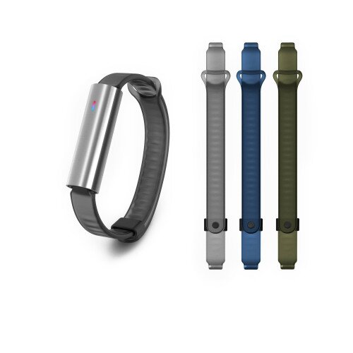 Misfit Ray + Accessory Pack Bundle - Acadia 3-Pack - (Polished) - Stainless Steel Gold - Black Sport Band