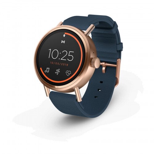 Misfit Vapor 2 Smartwatch - Rose Tone With Indigo Textured Sport Strap - 41mm
