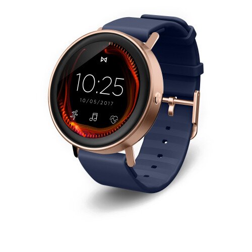 Misfit Vapor Smartwatch - Rose Tone - Midnight Blue Sport Strap