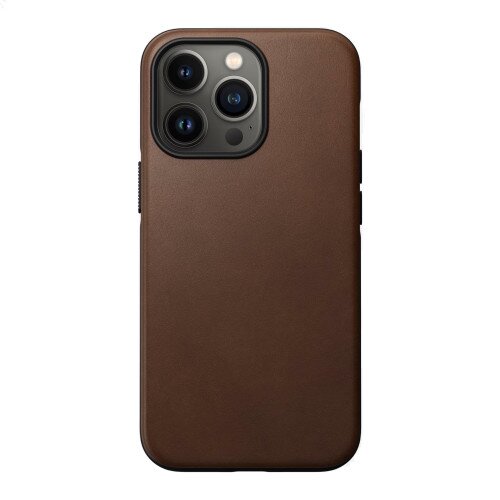 Nomad Modern Leather Case for iPhone 13 Series - iPhone 13 Pro - Rustic Brown