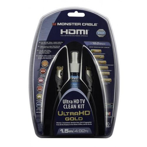 Monster Gold Advanced High Speed HDMI and ScreenClean Kit