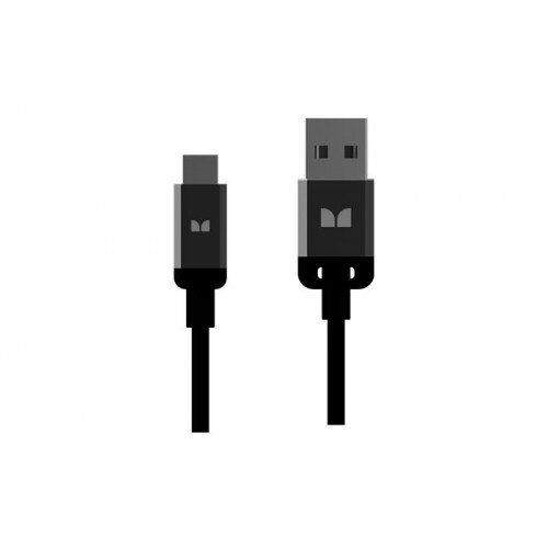 Monster Mobile High Performance USB Type-A 2.0 to Micro USB-B Cable - 6ft - Black