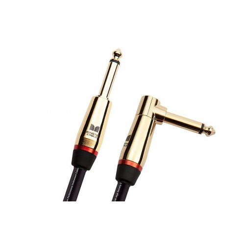 Monster Prolink Rock Pro Audio Instrument Cable Angled to Straight - 12ft