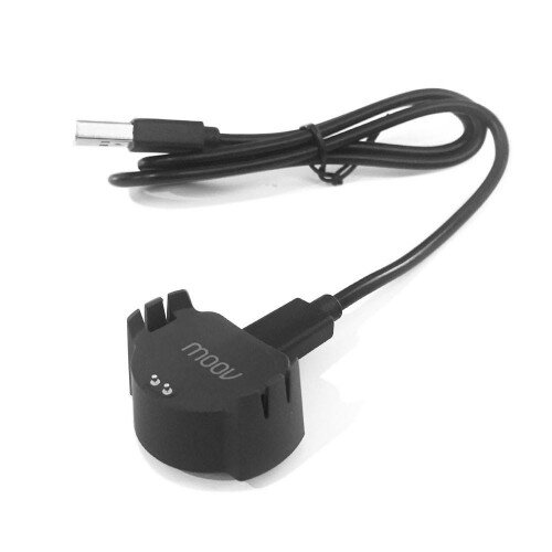 Moov HR Sweat Charging Cradle and USB