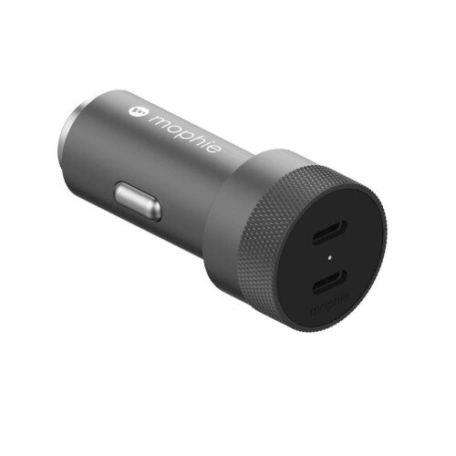 mophie 40W Dual USB-C + USB-C PD Car Charger