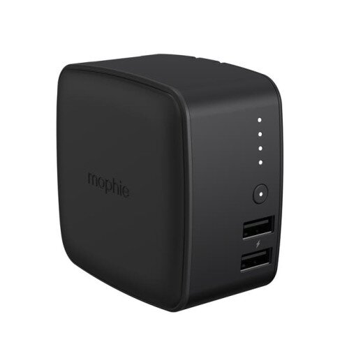 mophie Powerstation Cube 10,000 Portable Battery with Built-in Wall Plug