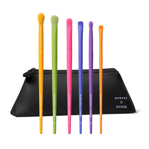Morphe x Nyane Vibrant Blends 6-Piece Eye Brush Set + Bag