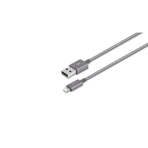 Moshi Integra USB-A Charge/Sync Cable With Lightning Connector - Titanium Gray - 4 ft (1.2 m)
