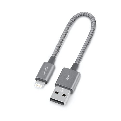 Moshi Integra USB-A Charge/Sync Cable With Lightning Connector - 0.8 ft (0.25 m) - Titanium Gray