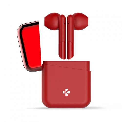 MyKronoz ZeBuds - TWS Wireless Earbuds with Charging Case - Red