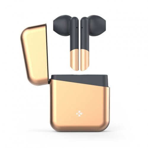 MyKronoz Zebuds Premium Tws Wireless Earbuds With Charging Case - Gold