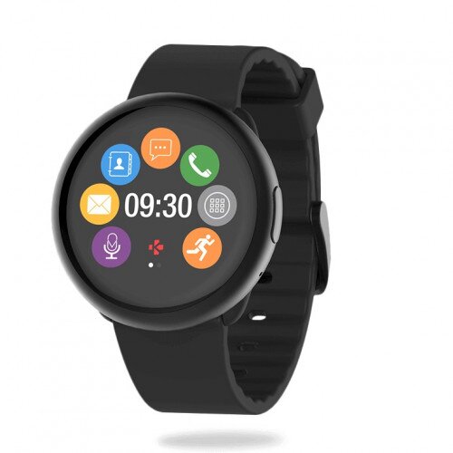MyKronoz ZeRound2 Smartwatch with Circular Color Touchscreen - Black/Black