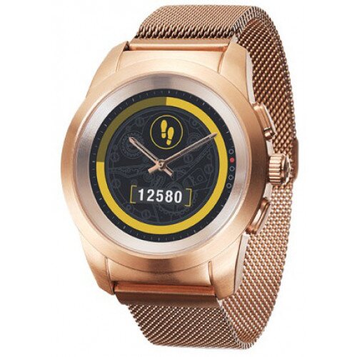 MyKronoz ZeTime Elite Hybrid Smartwatch - Pink/Gold/Milanese - Regular