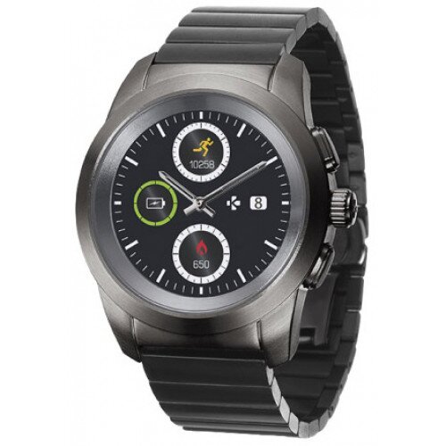 MyKronoz ZeTime Elite Hybrid Smartwatch - Titanium/Modern/Link/Metal - Regular