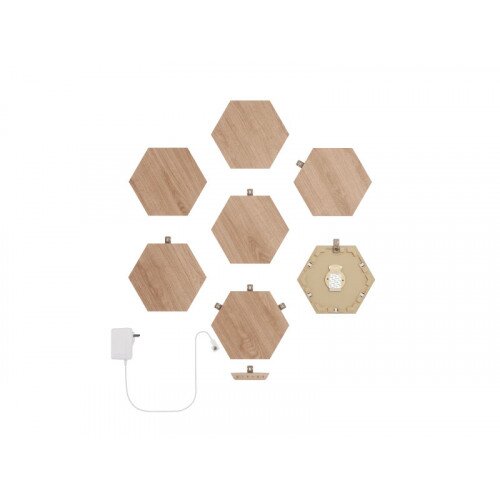Buy Nanoleaf Elements Smart Lighting Wood Look Hexagons - Smarter Kit ...