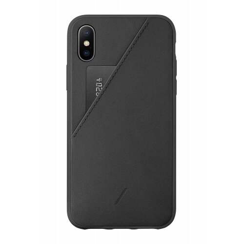 NATIVE UNION Clic Card Protective Leather Case with Card Holder for iPhone XS - Black