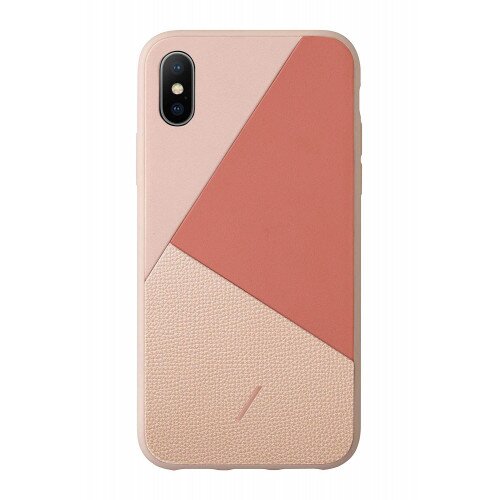 NATIVE UNION Clic Marquetry Leather Color-block Case for iPhone XS Max - Rose