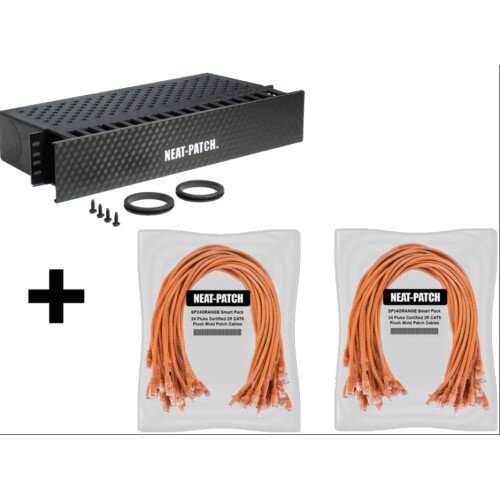 Neat Patch NP2K648 - NP2 Cable Management Bay With 48 Patch Cables - Orange