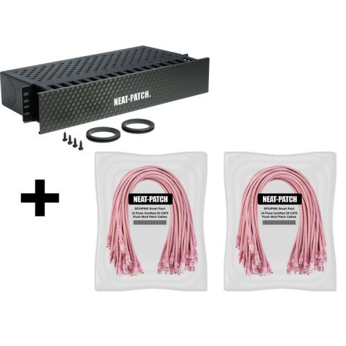 Neat Patch NP2K648 - NP2 Cable Management Bay With 48 Patch Cables - Red