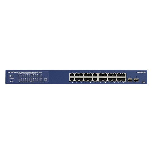 NETGEAR 24-Port Gigabit PoE+ Smart Managed Pro Switch with 2 SFP Ports