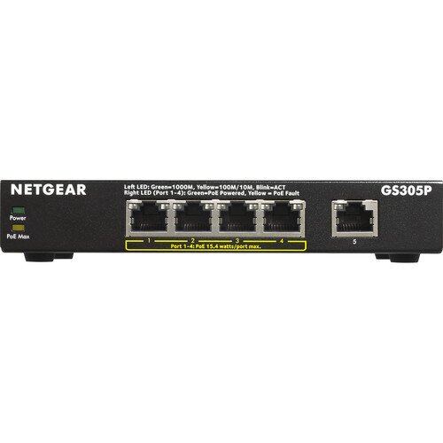 NETGEAR 5-Port Gigabit Ethernet Switch With 4-Ports PoE