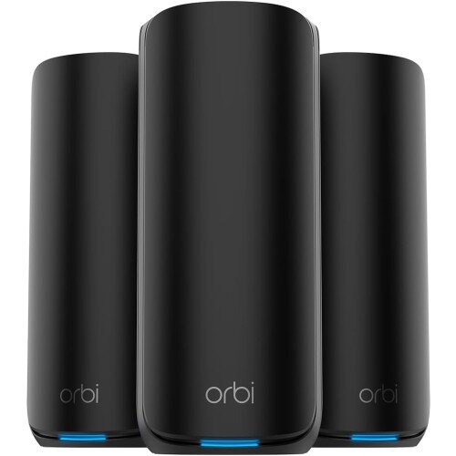 NETGEAR Orbi 870 Series Tri-Band WiFi 7 Mesh Router - 3-Pack - Black Edition
