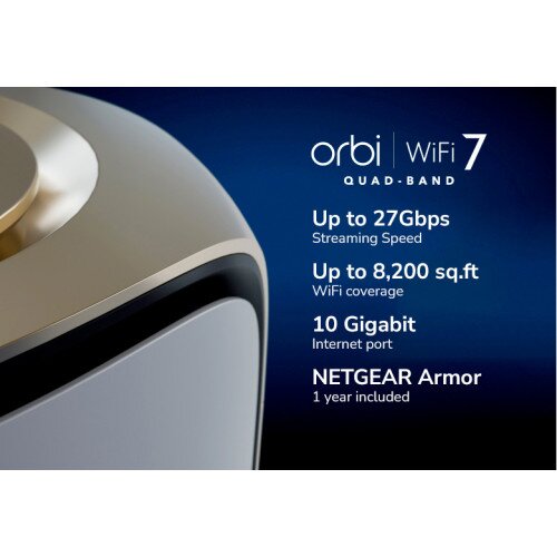 Buy NETGEAR Orbi 970 Series Quad-Band WiFi 7 Mesh Router - 3-Pack ...