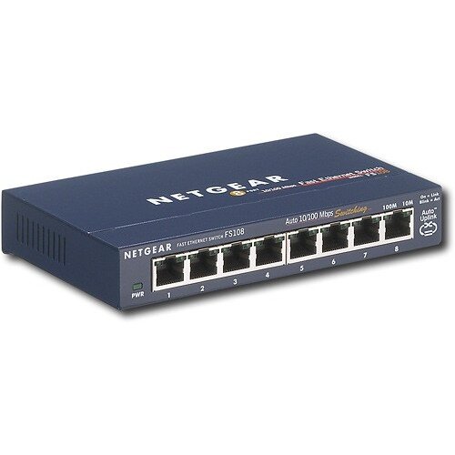 NETGEAR ProSAFE 10/100 Desktop Switch - FS108