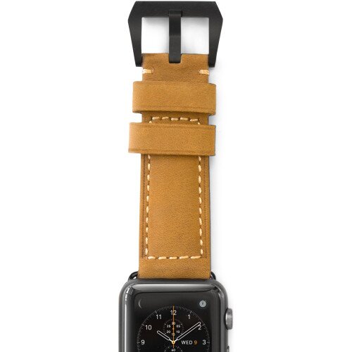 Nomad Strap for Apple Watch - Black Hardware - 42mm - Classic Tan