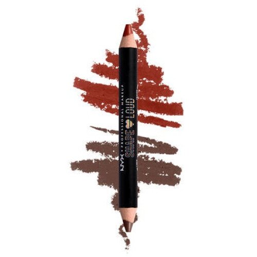 NYX Shape Loud Matte Lip Duo Pencil - Trophy Fam