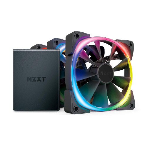NZXT Aer RGB 2 Starter Kit RGB Fans with HUE 2 Controller - 120mm x 3