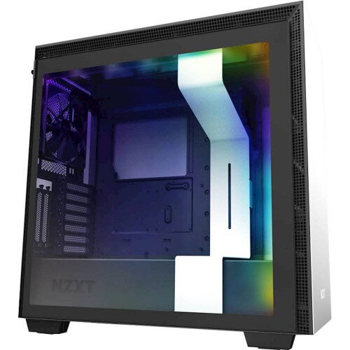 NZXT H710i Premium ATX Mid-Tower Computer Case with Lighting and Fan Control - Matte White