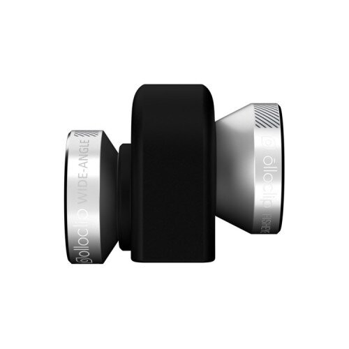 olloclip iPad Air / iPad Air 2 / Mini / Mini 2/3/4 4-in-1 Lens - Silver Lens / Black Clip