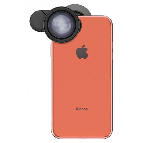 olloclip Super-Wide + Telephoto Pro Lenses for iPhone XR, XS, XS Max, X or Multi-Device Clip