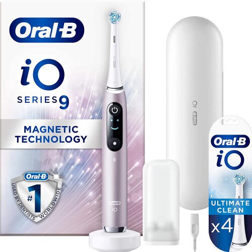 Oral-B iO Series 9 Rechargeable Electric Toothbrush - Rose Quartz
