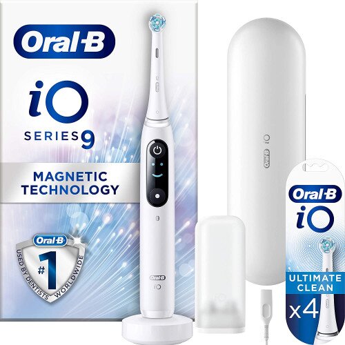 Oral-B iO Series 9 Rechargeable Electric Toothbrush - White Alabaster