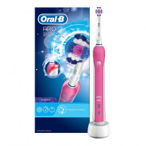Oral-B Pro 2 2000W 3D White Electric Toothbrush Rechargeable