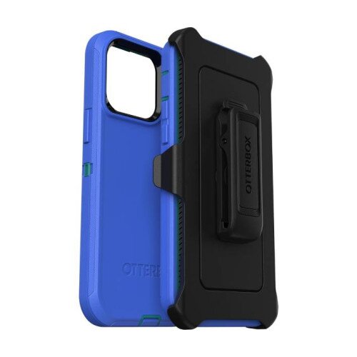 OtterBox Defender Series Case for iPhone 14 Pro Max - Rain Check (Blue)