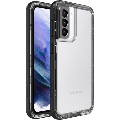 LifeProof NEXT Antimicrobial Case for Galaxy S21 5G - Black Crystal (Clear/Black)