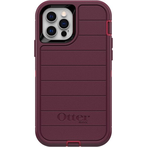 OtterBox Defender Series Pro Case for iPhone 12 and iPhone 12 Pro - Berry Potion (Red Purple)