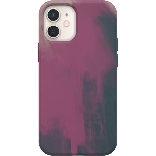 OtterBox iPhone 12 mini Case with MagSafe Figura Series - Sequence (Dark Magenta / Dark Blue Graphic)